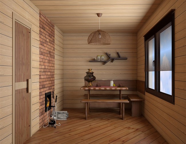 Дизайн интерьера комнаты отдыха в бане: проекты и фото