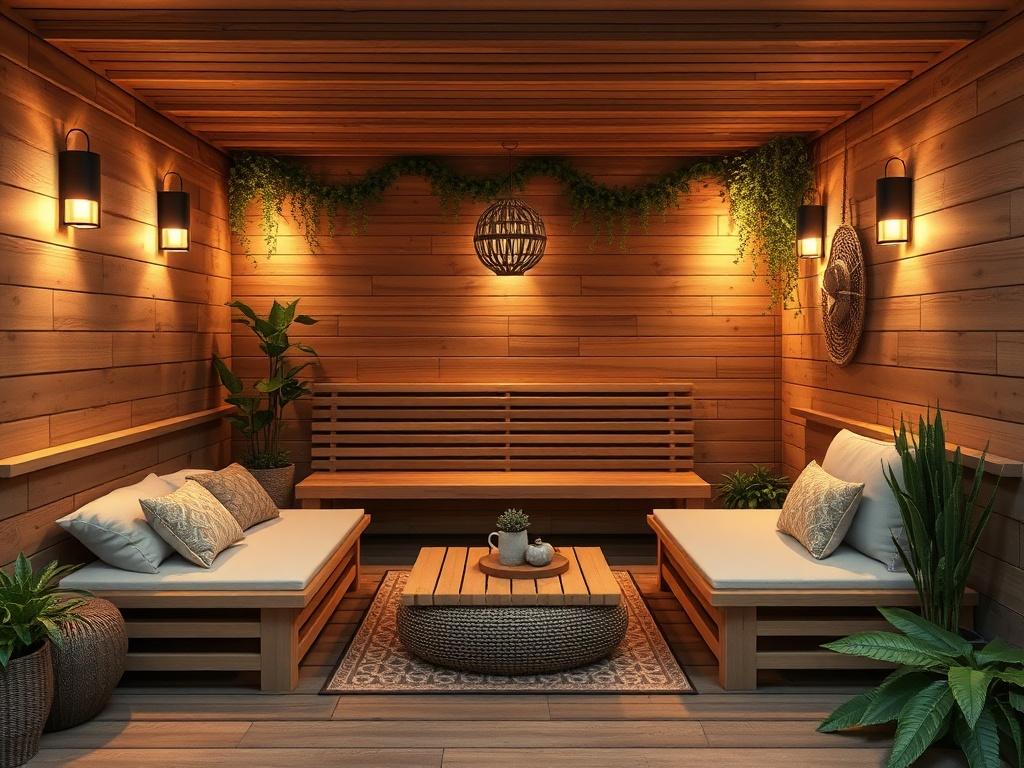     Aménager un Espace Détente autour de son Sauna. Aménagements selon le style souhaité