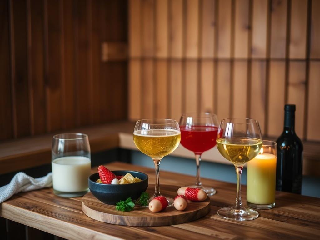     Private Saunaparty: Tipps für einen gelungenen Abend. Getränke, kleine Speisen und kulinarische Begleitung