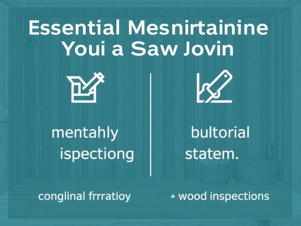Mantenimiento Esencial para tu Sauna o Baño de Vapor. Mantenimiento mensual: inspecciones mecánicas y revisión de la madera Mantenimiento Esencial para tu Sauna o Baño de Vapor. Mantenimiento mensual: inspecciones mecánicas y revisión de la madera
