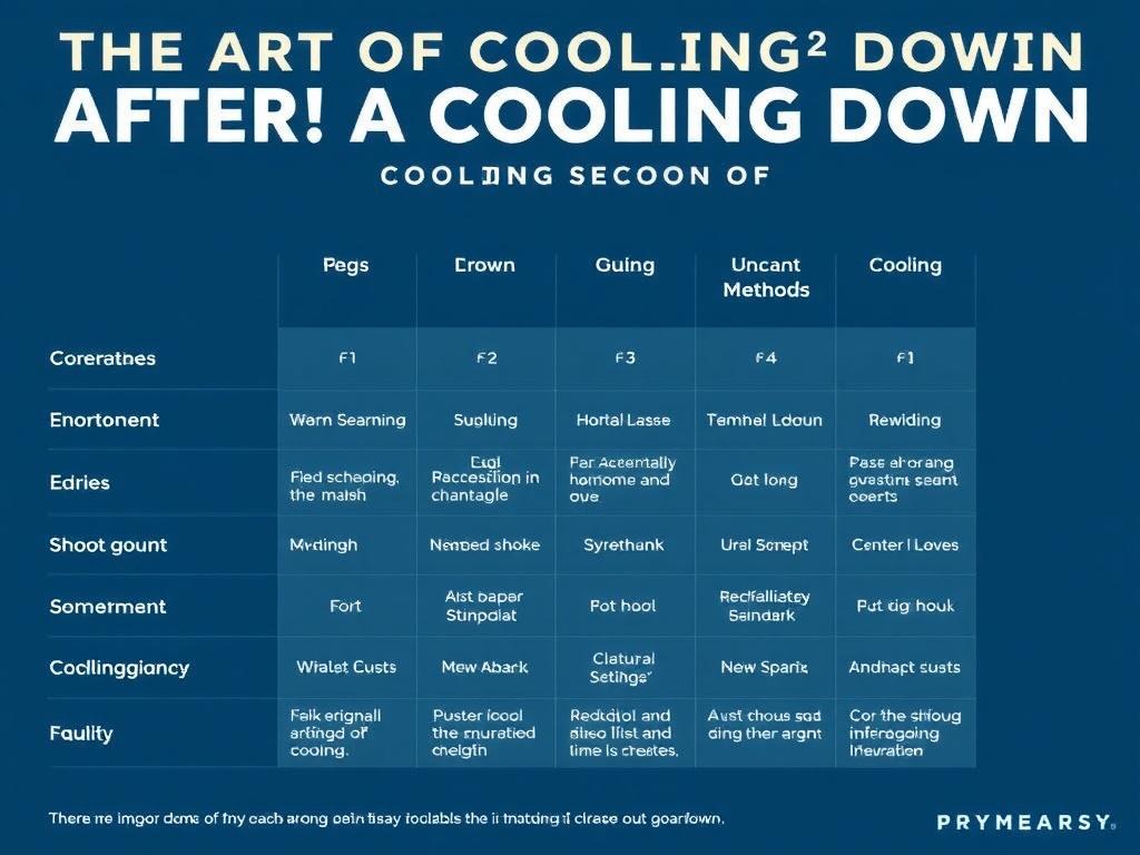     El Arte del Enfriamiento Tras una Sesión de Sauna. Tabla comparativa de métodos de enfriamiento