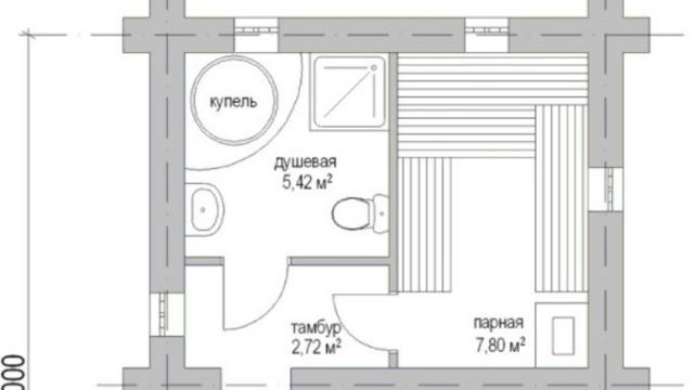 Проекты бань из оцилиндрованного бревна - 33,22